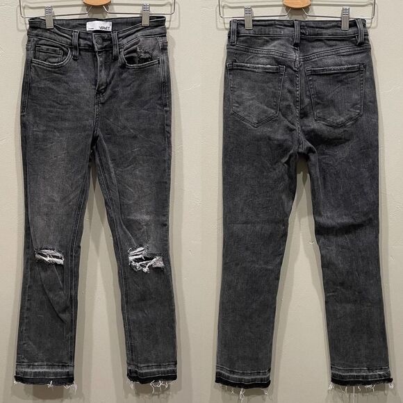 Vervet High Rise Released Hem Straight Jeans - Size: 24 - Picture 2 of 9